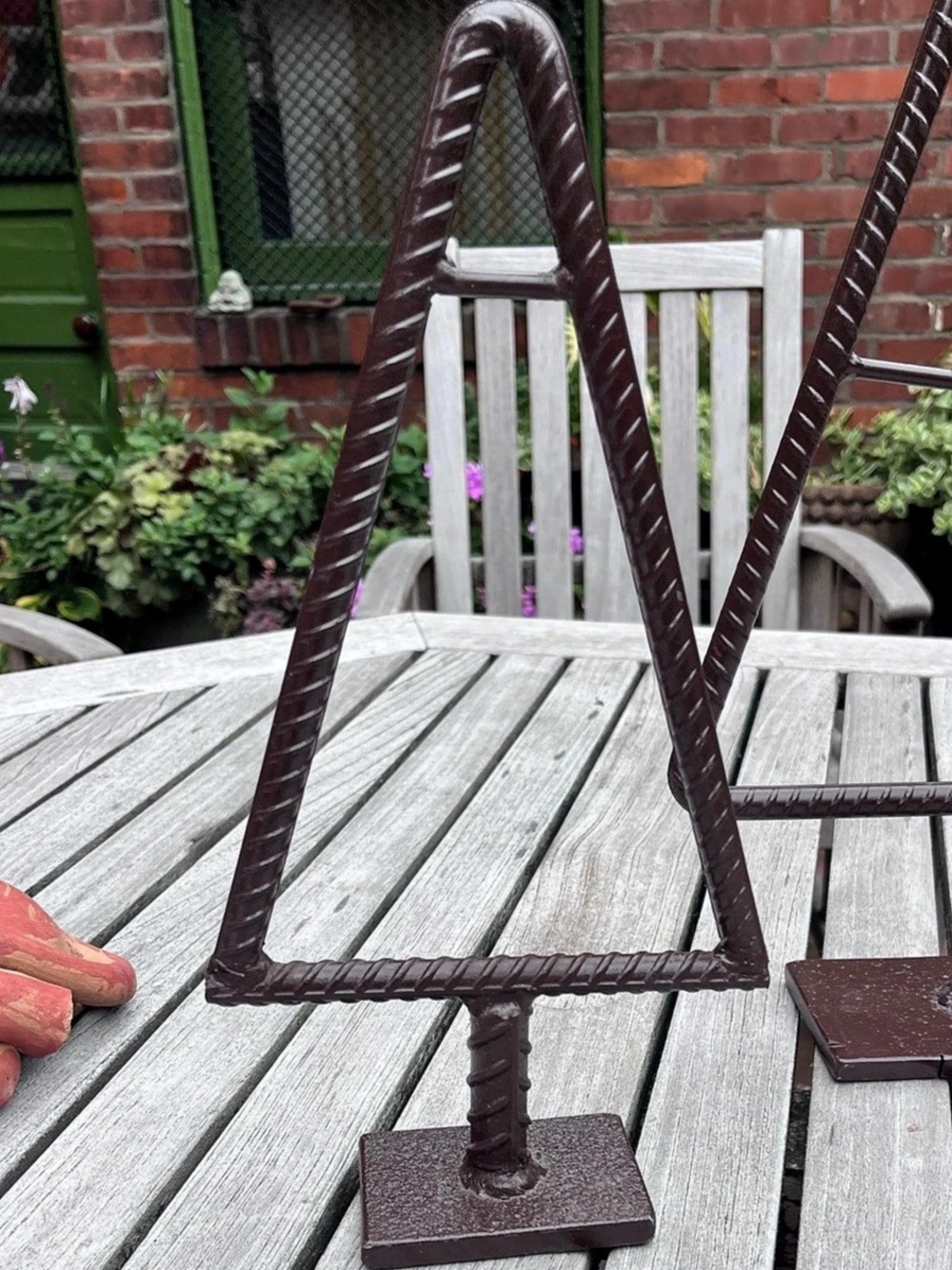 Industrial Minimalist Rebar Christmas Tree Sculpture